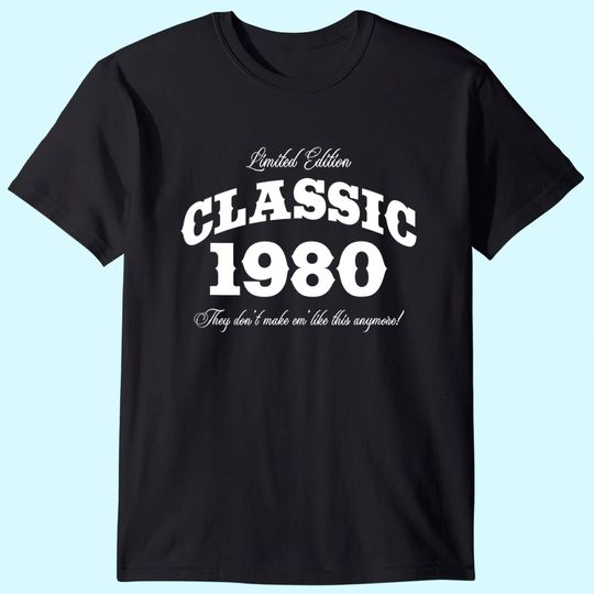 Gift for 43 Year Old: Vintage Classic Car 1980 43st Birthday T-Shirt
