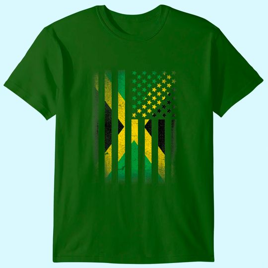 Jamaica Usa Flag T Shirt