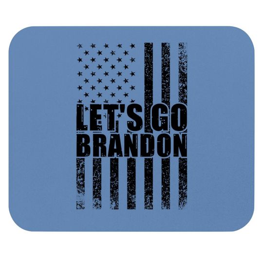 Let’s Go Brandon Conservative Anti Liberal Us Flag Mouse Pad