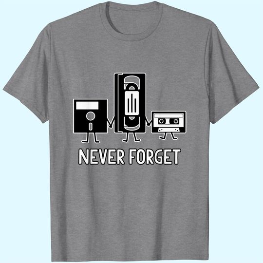 Never Forget Retro Vintage Cassette Tape Graphic Novelty Mens Funny T Shirt