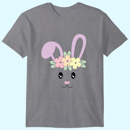 Easter Bunny Face Pastel Tee For Girls and Toddlers T-Shirt