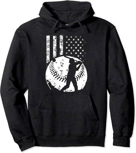 Patriotic American Flag Baseball design, Baseball design Pullover Hoodie