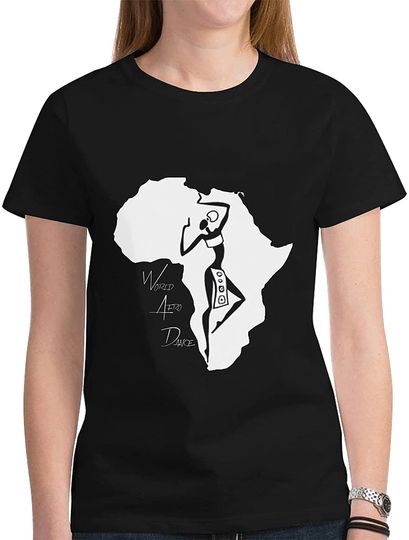Vowodua African Descent Queen Print Summer Short-Sleeved T-Shirt Women Casual Loose Round Neck top Tee
