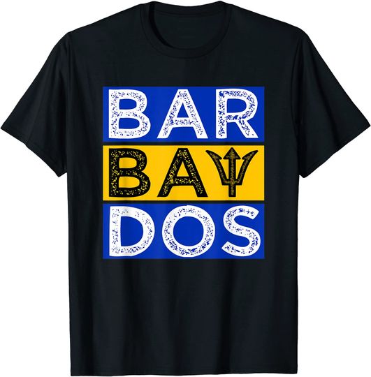 Barbados Flag With Trident Bajan Soca T Shirt