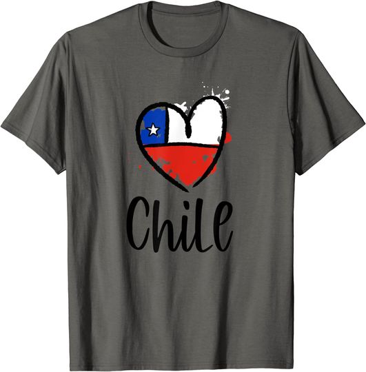 Chile Heart Art Flag T-Shirt
