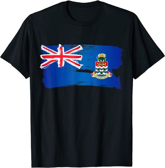 Cayman Islands Flag Paint Style T Shirt