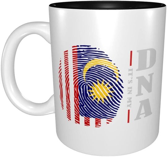 Ceramic Coffee Mug Its In My DNA Malaysia Flag