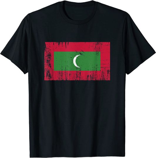 Maldives Flag Gift Football T-Shirt