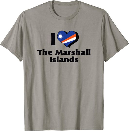 I Love Red Heart Flag of the Marshall Islands T-Shirt