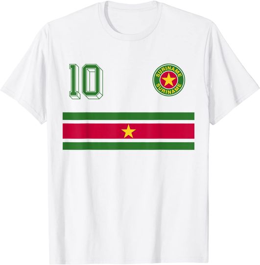 Retro Suriname Soccer Jersey Football Voetbal Nummer 10 T-Shirt