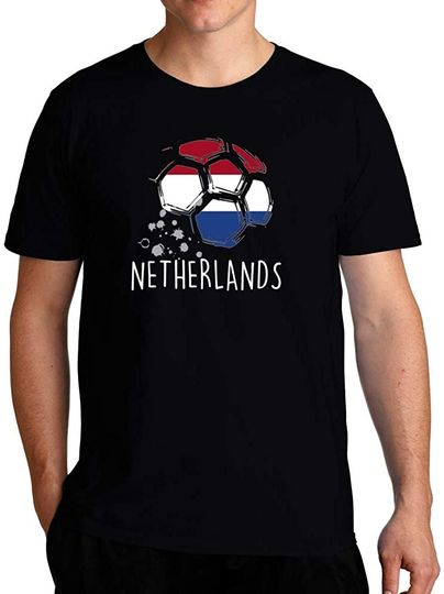 Eddany Netherlands Soccer Ball Flag T-Shirt