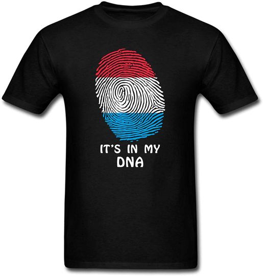 Netherlands Flag It's in My DNA Mens Womens Hip Hop Cotton T-Shirt Funny Graphic Shirt for Daddy USA Size S-3XL