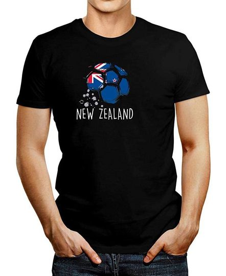 Idakoos New Zealand Soccer Ball Flag T-Shirt
