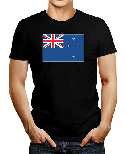 Idakoos New Zealand Flag Rectangular T-Shirt