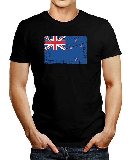 Idakoos New Zealand Vintage Flag T-Shirt