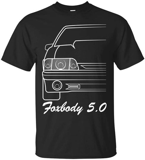 Wheel Spin Addict Men's Foxbody Mustang Outline T Shirt