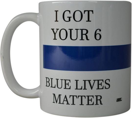 Blue Lives Matter Thin Line Novelty Cup Great Gift Idea For Police Officer Law Enforcement PD