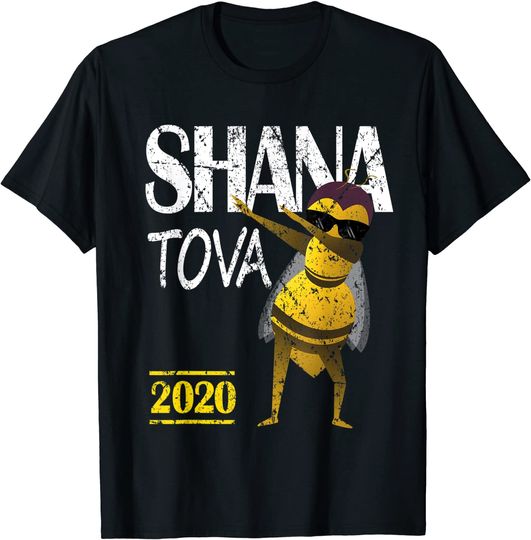 Shana Tova Dabbing Bee Holiday Jewish Rosh T Shirt