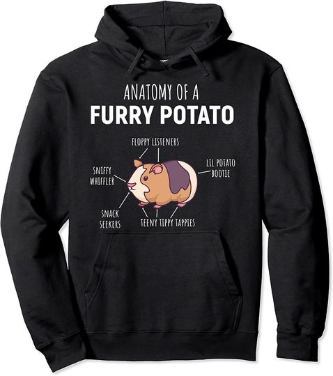 Anatomy Of A Furry Potato Guinea Pig Lover Gift Pullover Hoodie