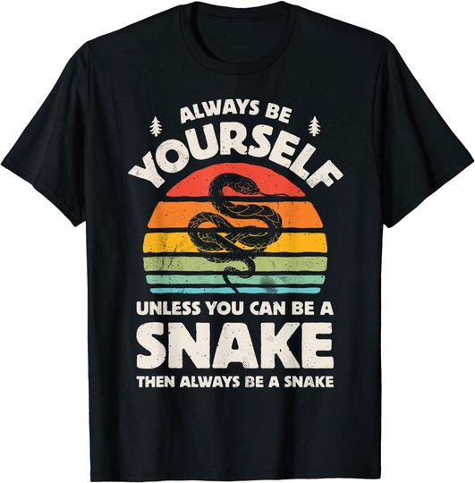 Always Be Yourself Retro Vintage 70s Men Women Reptile T-Shirt