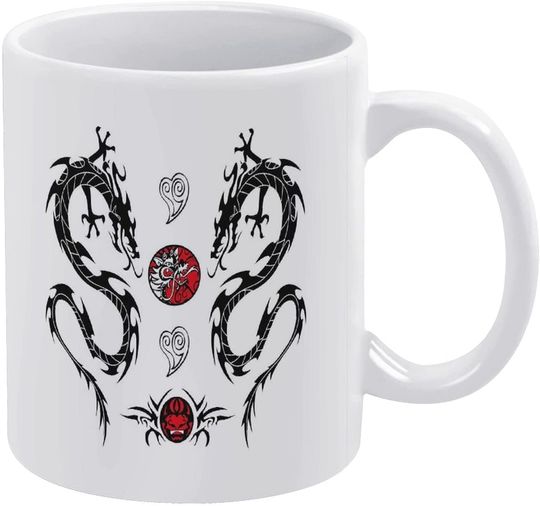 Tattoo Style Creatures with Details Ceramic Coffee Mug