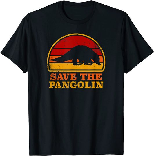 Save The Pangolin Art Scaly Anteaters Mammal Giant Pangolins T-Shirt