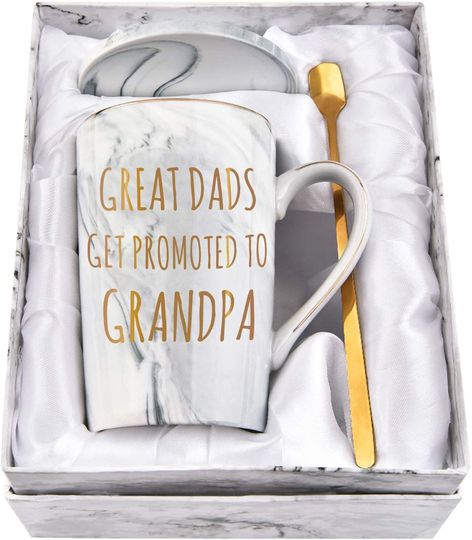 great dad Get Promoted to Grandpa Coffee Mug for Grandfather, Fathers Day