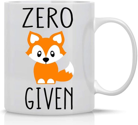Zero Fox Given Mugs For Women, Boss, Friend, Employee, Coworker, or Spouse Oh For Fox Sake Inspirational and Sarcasm