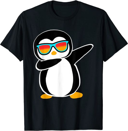 Dabbing Penguin Animal Birthday Party T Shirt