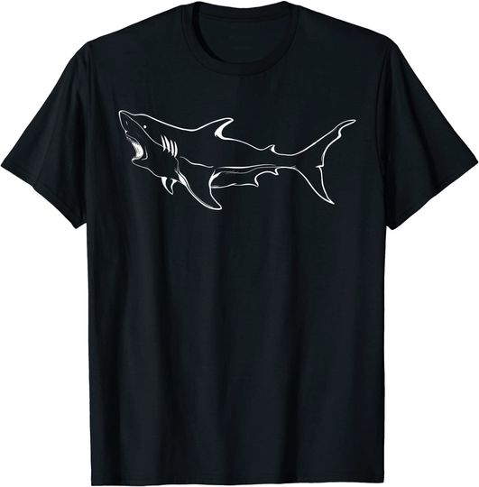 Great White Shark Sketch Shark T Shirt