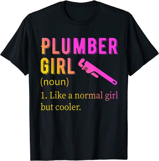 Plumber Girl Dictionary Description T-Shirt