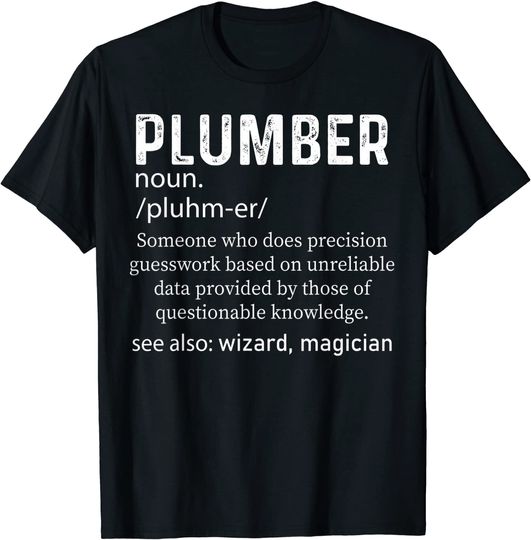 Plumber Noun Dictionary Description T-Shirt