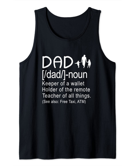 Dictionary Definition Dad Fathers day Tank Top