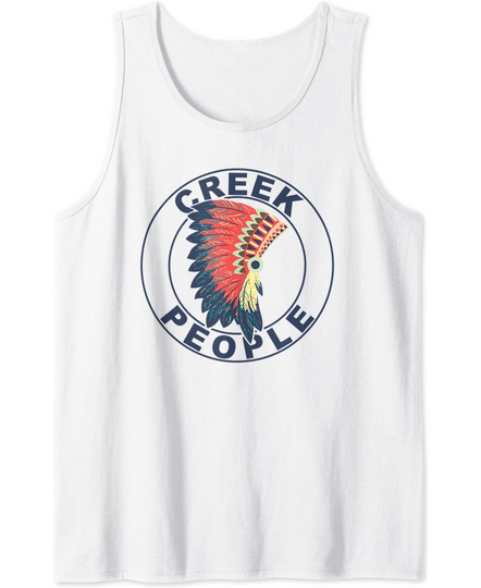 Proud Native American Headdress Creek Tribe Tank Top