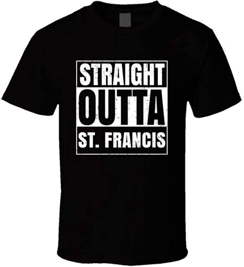 Straight Outta St. Francis Minnesota City Parody Grunge T Shirt