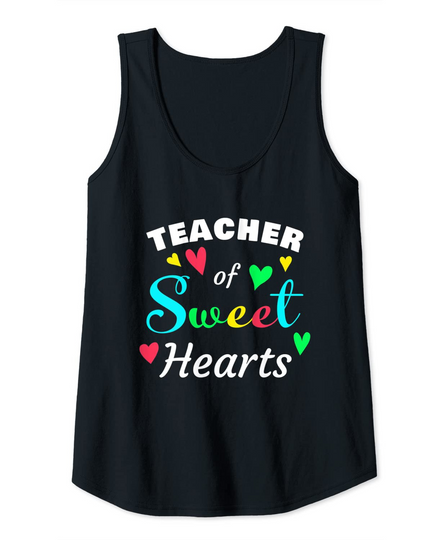 Teacher of Sweethearts School Valentines Day Women Tank Top