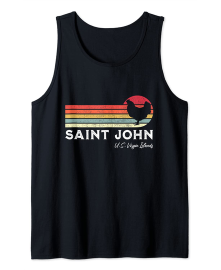 Saint John Retro Chicken Lover Souvenir Tank Top