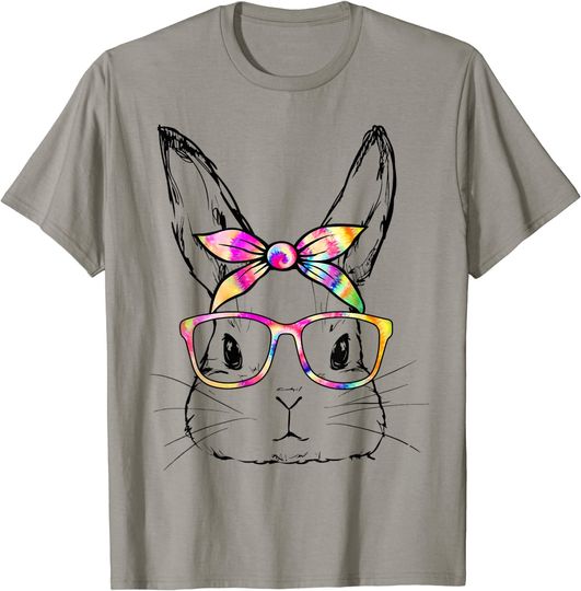 Dy Bunny Face Tie Dye Glasses Easter Day T-Shirt
