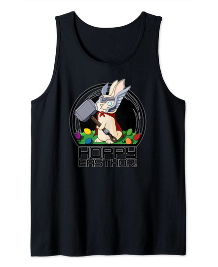Hoppy EasThor Norse Bunny Rabbit Superhero Easter Tank Top