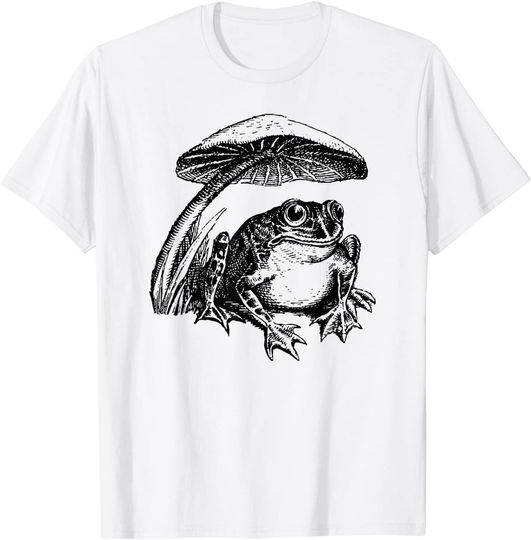 Cottagecore Frog and Mushroom - Vintage Aesthetics T-Shirt