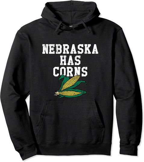 Nebraska Has Corns Funny Farming Vintage Pullover Hoodie