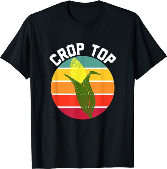 FUNNY Crop Top CORN ON THE COB Corny T-Shirt