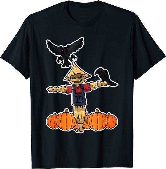 Funny Scarecrow Pumpkin Halloween T-Shirt