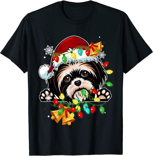 Lights Funny Gift Xmas Dog Lover T-Shirt