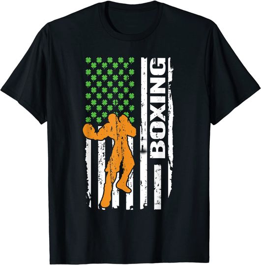 St Patrick's Day Boxing Sport Irish Flag T  Shirt