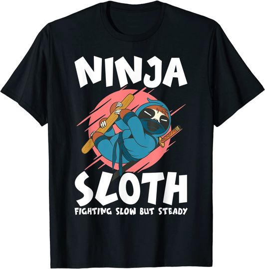 Ninja Sloth Funny T-Shirt