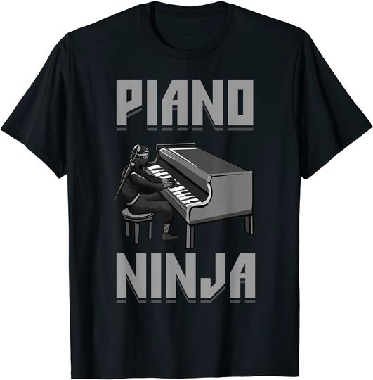 Funny Piano Ninja Player T-Shirt