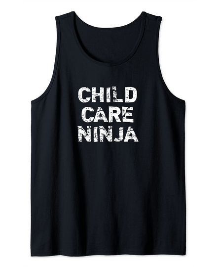 Funny Nanny Child Care Ninja Tank Top