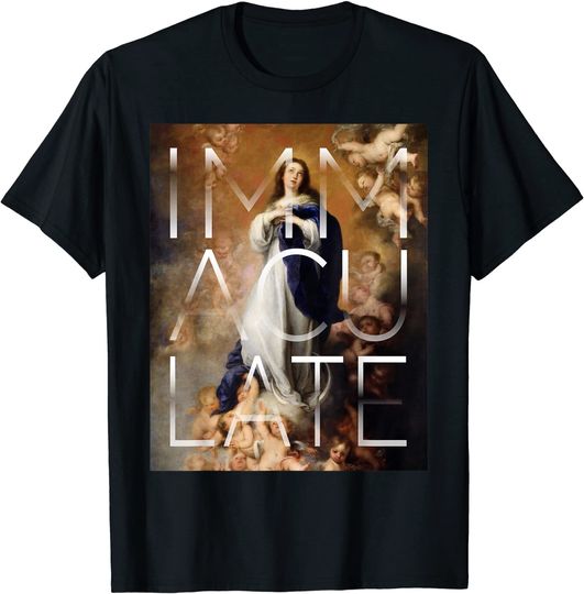 Immaculate Conception of Mary Murillo Paintings Catholic T-Shirt