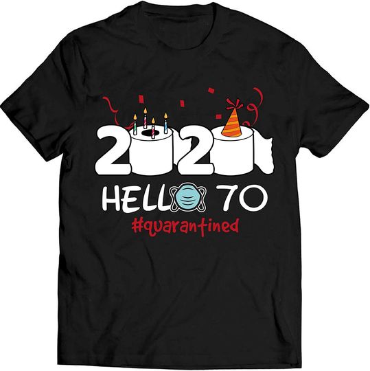 Born in 1950 Birthday Gift Idea Hello 70 Toilet Paper Birthday Cake Quarantined Social Distancing Classic T Shirt